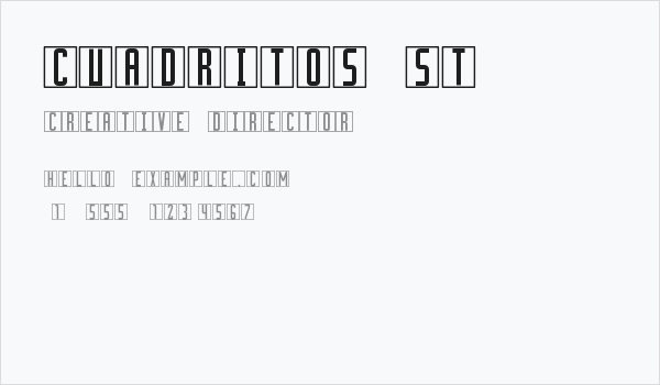 Cuadritos St Business Card