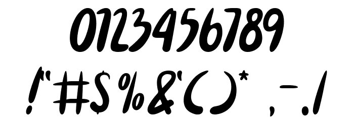 Cuanki Chunky Font OTHER CHARS