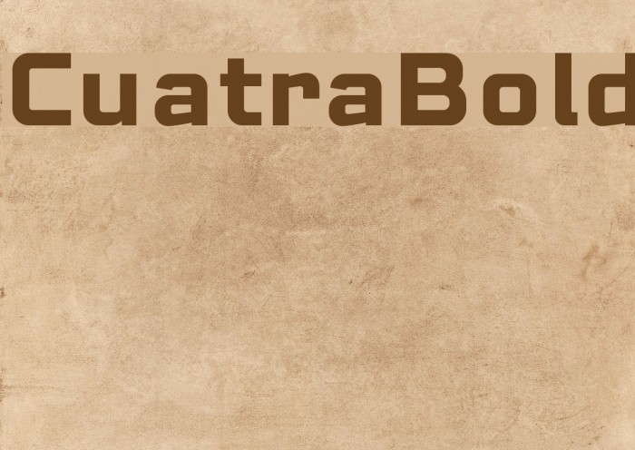 CuatraBold Font examples