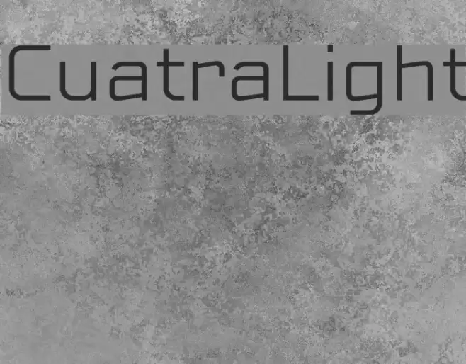 CuatraLight Font examples
