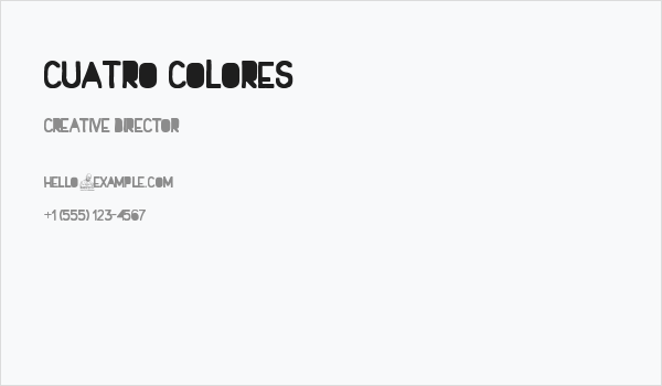 Cuatro Colores Business Card