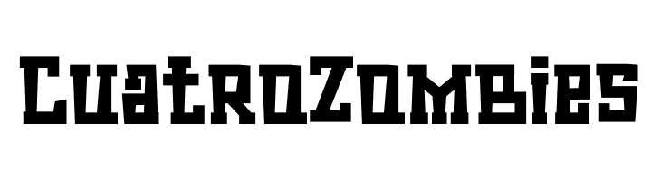 Cuatro Zombies  Fuentes Gratis Descargar
