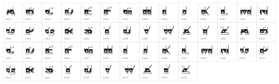 Cuba Regular Character Map
