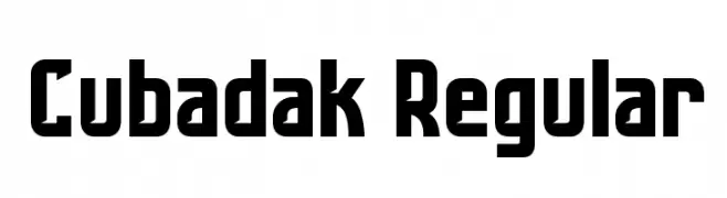 Cubadak Regular  Frei Schriftart Herunterladen