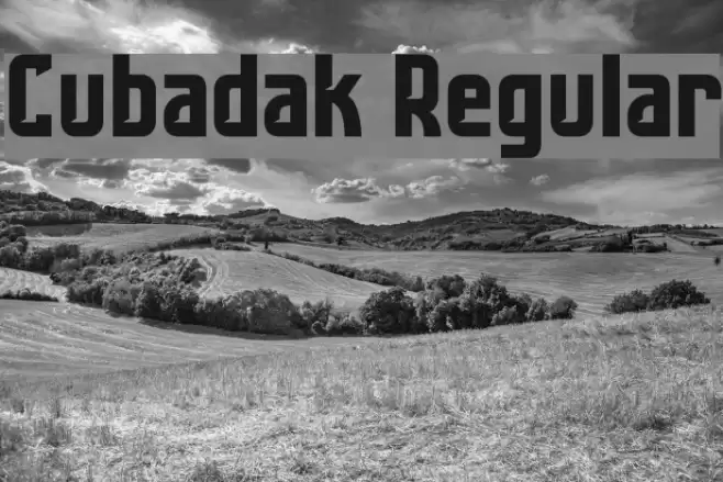 Cubadak Regular Font examples