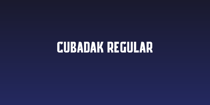 Cubadak Regular Social Header