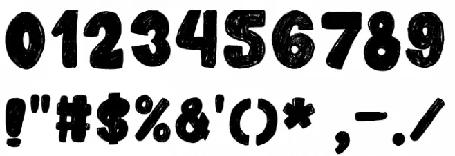 Cubby Brush Font OTHER CHARS