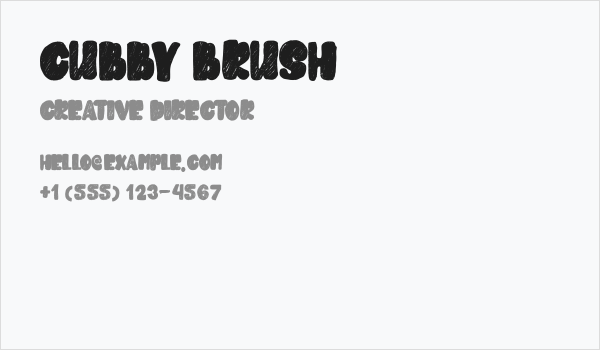 Cubby Brush Business Card