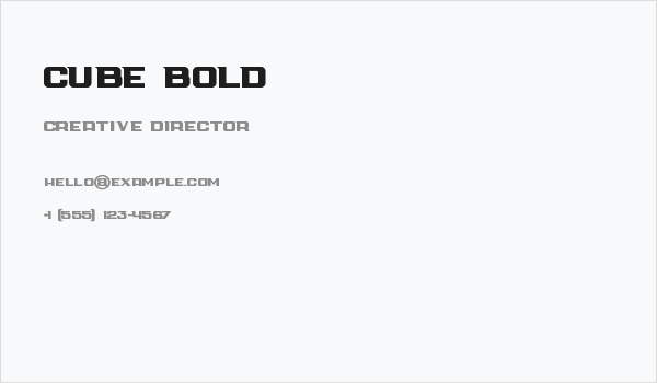 Cube Bold Business Card