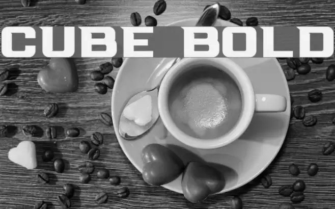Cube Bold Font examples