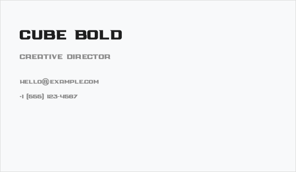 Cube Bold Business Card