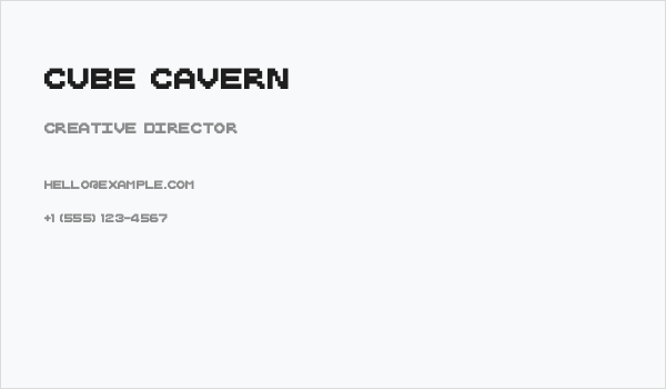 Cube Cavern Business Card