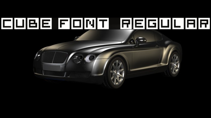 Cube Font  Regular Example 2
