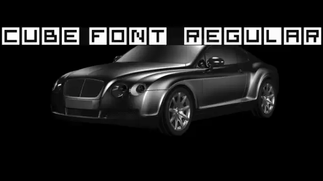 Cube Font Regular Font examples