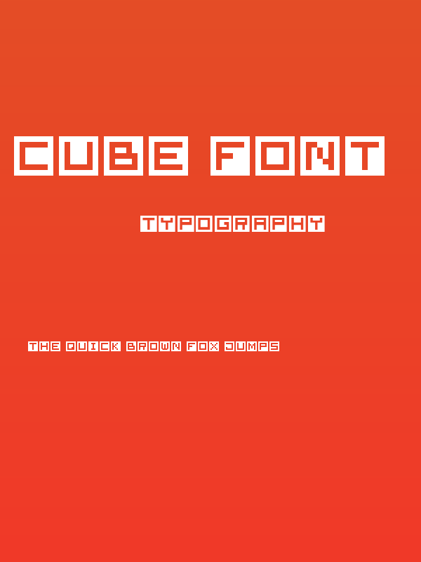 Cube Font  Regular Poster