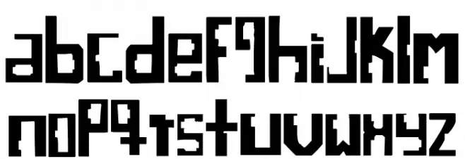Cube Schriftart Kleinbuchstaben