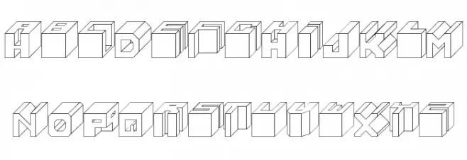 Cube Schriftart Groß