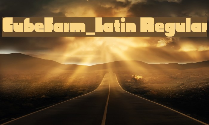 CubeFarm_Latin Regular Font examples