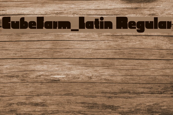 CubeFarm_Latin Regular Font examples