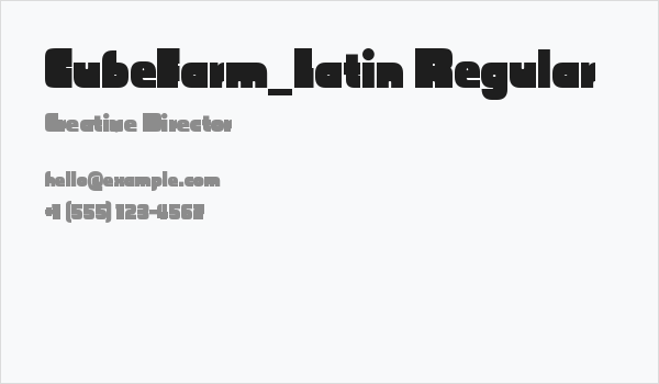 CubeFarm_Latin Regular Business Card