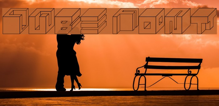 Cube Font examples