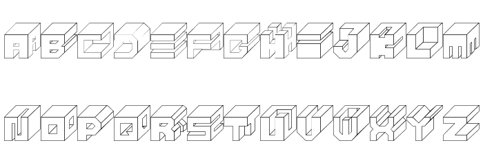 Cube Font LOWERCASE