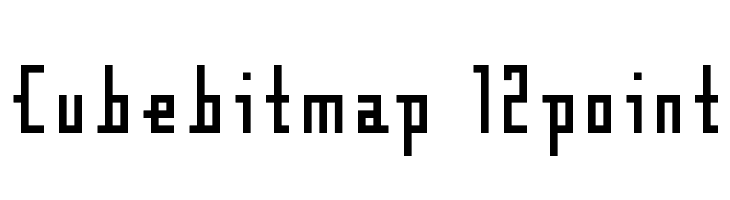 Cubebitmap 12point  नि: शुल्क फ़ॉन्ट्स डाउनलोड