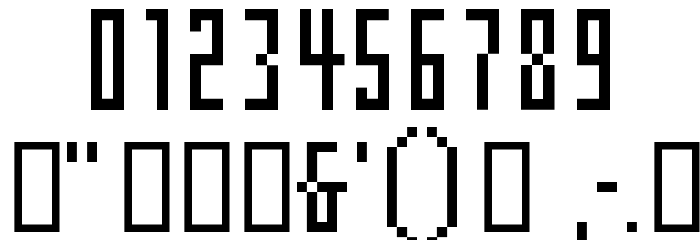 Cubebitmap 12point Font OTHER CHARS