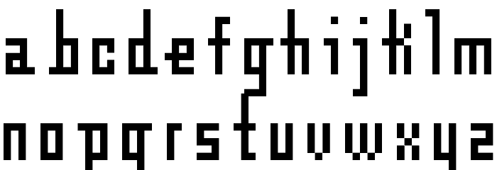Cubebitmap 12point Font LOWERCASE