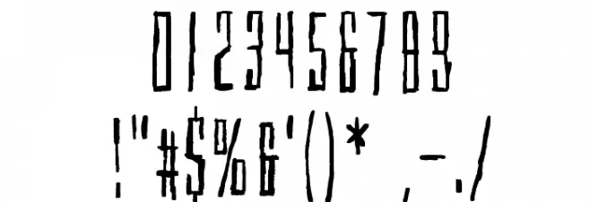 Cubebroken Font OTHER CHARS