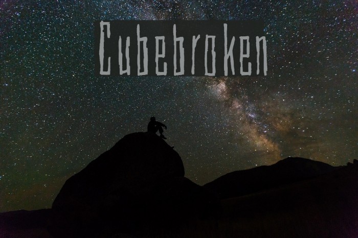 Cubebroken Font examples