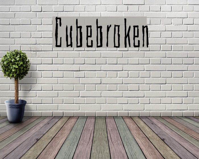 Cubebroken Font examples