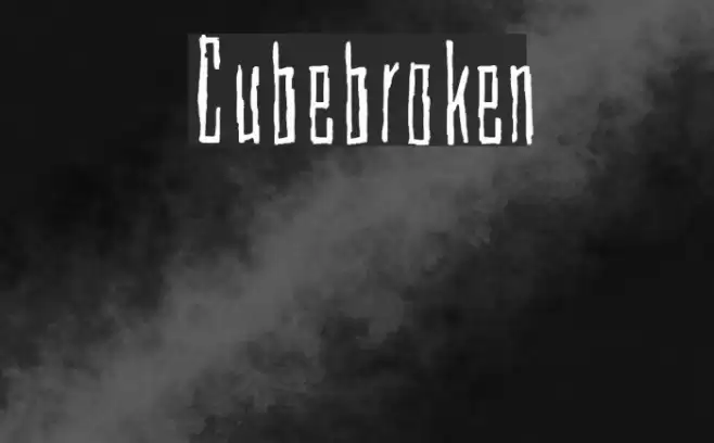 Cubebroken Font examples