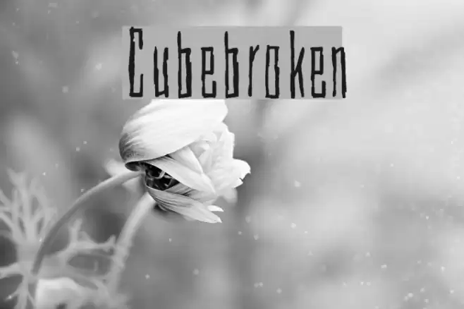 Cubebroken Font examples