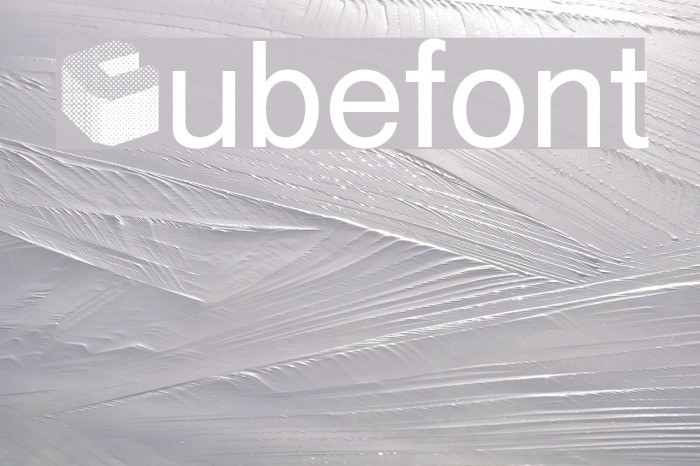 Cubefont Font examples