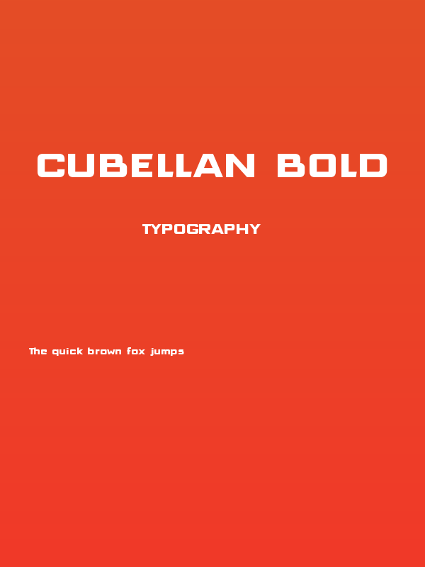Cubellan Bold Poster