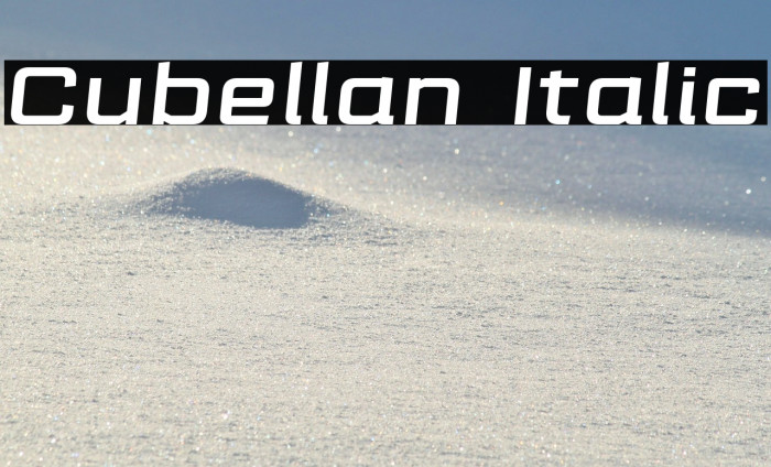 Cubellan Italic Example 1
