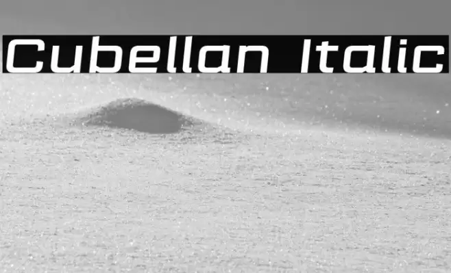 Cubellan Italic Font examples