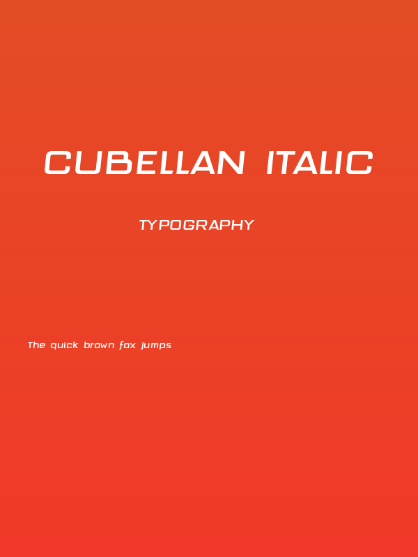 Cubellan Italic Poster