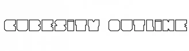 Cubesity outline  Fuentes Gratis Descargar