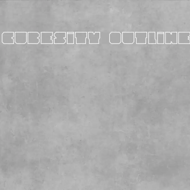 Cubesity outline Font examples
