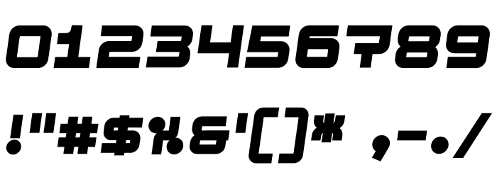 Cubest Bold Italic Font OTHER CHARS