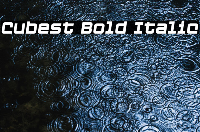 Cubest Bold Italic Example 2