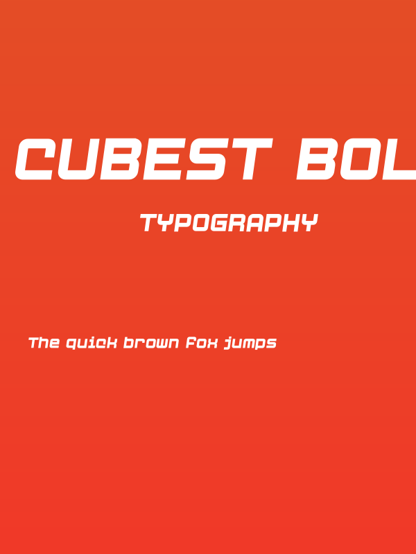 Cubest Bold Italic Poster