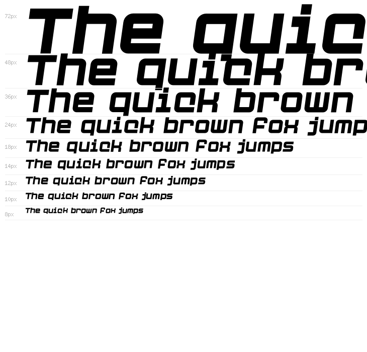 Cubest Bold Italic Waterfall