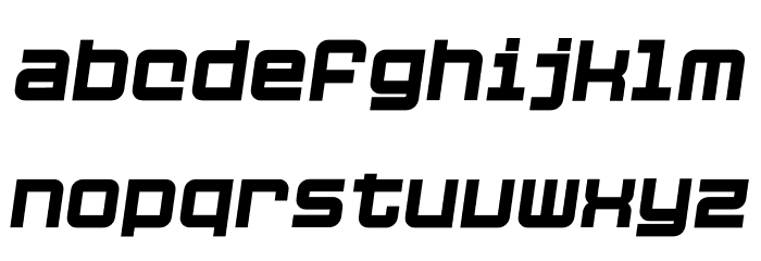 Cubest Bold Italic Font LOWERCASE