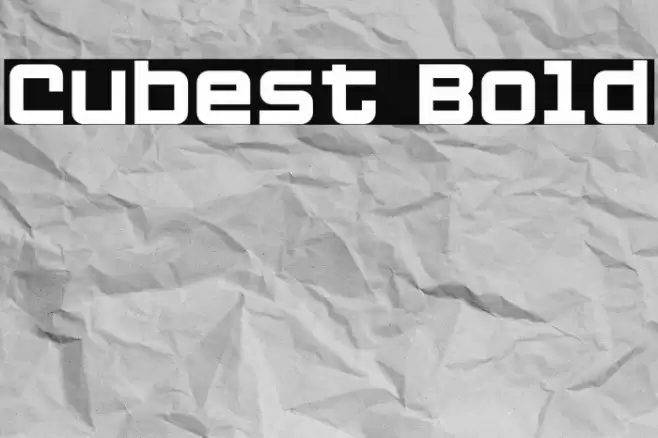 Cubest Bold Font examples