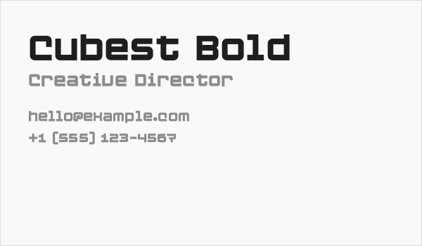 Cubest Bold Business Card