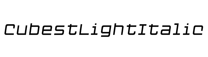 Cubest Light Italic  font caratteri gratis