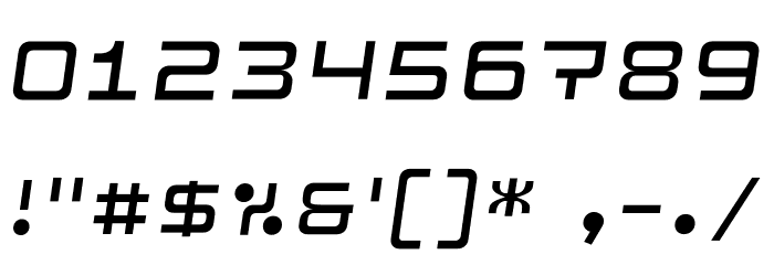 Cubest Light Italic Font OTHER CHARS